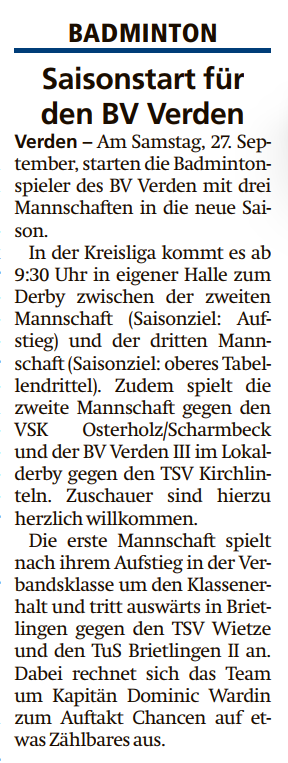 Bericht VAZ 19.09.2026